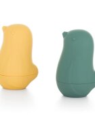 Petite&Mars Love Birds Fürdőjátékok 6 m+ Ochre Green 2 db