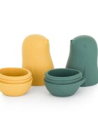 Petite&Mars Love Birds Fürdőjátékok 6 m+ Ochre Green 2 db