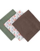 Petite&Mars Moussy mosható pelenkák Forest Fox 68 x 68 cm 3 db