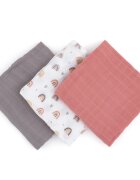 Petite&Mars Moussy mosható pelenkák Rose Rainbows 68 x 68 cm 3 db