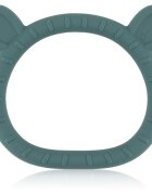 Petite&Mars Silicone teether Teddy rágóka gyermekeknek születéstől kezdődően Misty Green 1 db