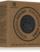 Renovality Konjac mushroom bamboo charcoal tisztító szivacs a problémás bőrre 7x4 cm