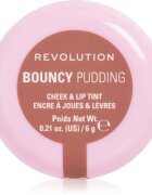 Revolution Bouncy Pudding Lip & Cheek multifunkcionális smink ajkakra és arcra árnyalat Hazy Nude 6 g