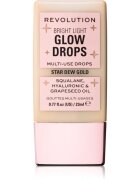 Revolution Bright Light Glow Drops folyékony bőrélénkítő árnyalat Golden Star Dew 23 ml