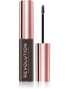 Revolution Brow Fixer szemöldökzselé árnyalat Dark Brown 6 ml