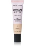 Revolution Conceal & Define mattító alapozó árnyalat F3N 23 ml