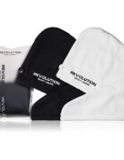 Revolution Haircare Microfibre Hair Wraps törölköző hajra árnyalat Black/White 2 db