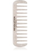 Revolution Haircare Natural Curl Wide Tooth Comb fésű a hullámos és göndör hajra árnyalat White 1 db
