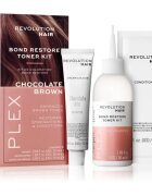 Revolution Haircare Plex Bond Restore Kit szett a hajszín élénkítéséért árnyalat Chocolate Brown 1 db