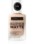 Revolution Relove Super Matte Foundation tartós matt alapozó árnyalat F6 24 ml