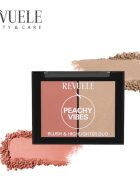 Revuele Blush & Highlighter Duo élénkítő arcpirosító árnyalat Peachy Vibes 8 g