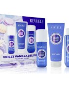 Revuele Violet Vanilla Delight Fragrance Trio Set ajándékszett testre hölgyeknek
