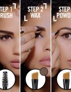 Rimmel Brow This Way paletta a szemöldök sminkeléséhez árnyalat 002 Medium Brown 13 g