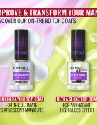 Rimmel Holographic fedő körömlakk csillámporral 12 ml