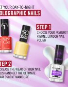 Rimmel Holographic fedő körömlakk csillámporral 12 ml