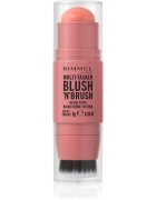 Rimmel Multi-Tasker Blush'N'brush pirosító stick ecsettel árnyalat 100 Cotton Candy 8 g