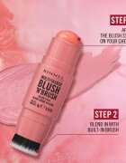 Rimmel Multi-Tasker Blush'N'brush pirosító stick ecsettel árnyalat 100 Cotton Candy 8 g