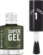 Rimmel Super Gel géles körömlakk UV/LED lámpa használata nélkül árnyalat 102 Paradise Valley 12 ml