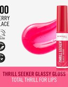 Rimmel Thrill Seeker Glassy Gloss dúsító ajakfény árnyalat 600 Berry Glace 10 ml