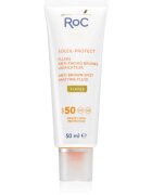 RoC Soleil Protect Anti Brown Spots Unifying Fluid Tinted tonizáló fluid amely egységesíti a bőr tónusait SPF 50 C-vitaminnal 50 ml