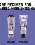 Schwarzkopf Gliss Blonde Hair Perfector hajsampon semlegesíti a sárgás tónusokat 250 ml