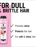 Schwarzkopf Gliss Liquid Silk regeneráló sampon az erős és fénylő hajért 400 ml