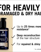 Schwarzkopf Gliss Night Elixir öblítést nem igénylő elixír a károsult hajra 100 ml