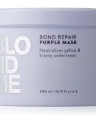 Schwarzkopf Professional Blondme Bond Repair Purple Mask haj maszk semlegesíti a sárgás tónusokat 500 ml