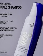 Schwarzkopf Professional Blondme Bond Repair Purple Shampoo lila sampon szőke hajra 300 ml