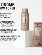 Schwarzkopf Professional Blondme Glow Toner színező hajfesték árnyalat Glossed Cedar 7-01 60 ml