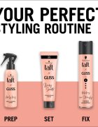 Schwarzkopf Taft x Gliss multifunkciós hajspray a hajformázáshoz melyhez magas hőfokot használunk Lovely Long 150 ml