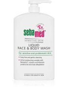 Sebamed Face & Body Wash Sensitive Skin Gyengéd tisztító emulzió arcra és testre az érzékeny bőrre 1000 ml