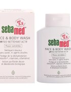 Sebamed Face & Body Wash Sensitive Skin Gyengéd tisztító emulzió arcra és testre az érzékeny bőrre 200 ml