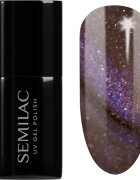 Semilac UV Hybrid Galaxy Flash gél körömlakk UV / LED-es lámpákhoz árnyalat 827 AI Brown 7 ml