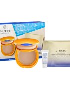 Shiseido Expert Sun Protector Tanning Compact Foundation SPF10 ajándékszett hölgyeknek árnyalat Honey