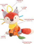 Skip Hop Bandana Buddies Fox interaktív játék rágókával gyermekeknek születéstől kezdődően 0m+ 1 db