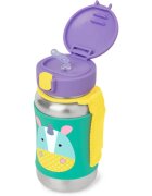 Skip Hop Zoo Straw Bottle rozsdamentes kulacs szívószállal Unicorn 12 m+ 1 db