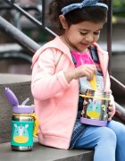 Skip Hop Zoo Straw Bottle rozsdamentes kulacs szívószállal Unicorn 12 m+ 1 db