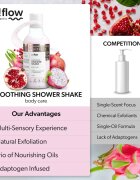 so!flow Smoothing Shower Shake tusfürdő gél minden bőrtípusra Pithaja & Pomegranate 400 ml