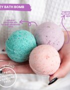 Soaphoria Lavender Fields Fizzy Bath Bomb fürdőbomba regeneráló hatással 85 g