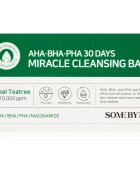 Some By Mi AHA∙BHA∙PHA 30 Days Miracle Cleansing Bar hidratáló tisztító szappan zsíros és problémás bőrre 106 g