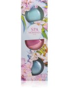 Spa Moments Fizzy Bath Bombs Shea Butter szénsavas fürdő golyók bambuszvajjal