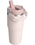 Stanley IceFlow™ Flip Straw 2.0 Tumbler rozsdamentes acél termokulacs Rose Quartz 410 ml