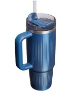 Stanley Quencher H2.O FlowState™ Fluted Tumbler rozsdamentes termosz szívószállal közepes Glacial Blue Shine 890 ml