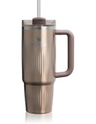 Stanley Quencher H2.O FlowState™ Fluted Tumbler rozsdamentes termosz szívószállal közepes Pale Gold Shine 1 db