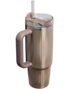 Stanley Quencher H2.O FlowState™ Fluted Tumbler rozsdamentes termosz szívószállal közepes Pale Gold Shine 1 db