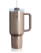 Stanley Quencher H2.O Fluted Tumbler rozsdamentes termosz szívószállal nagy Pale Gold Shine 1 db
