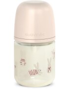 Suavinex Wonderland SX Pro Physiological Anti-Colic Glass cumisüveg üvegből SX PRO +0 SF Pink Bunny 120 ml