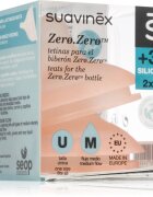 Suavinex Zero Zero Bottle Teat etetőcumi M Medium Flow 3 m+ 2 db