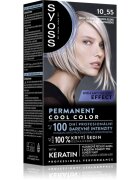 Syoss Permanent Cool Color tartós hajfesték hideg árnyalattal árnyalat 10_55 Ultra Platinum Blond 1 db